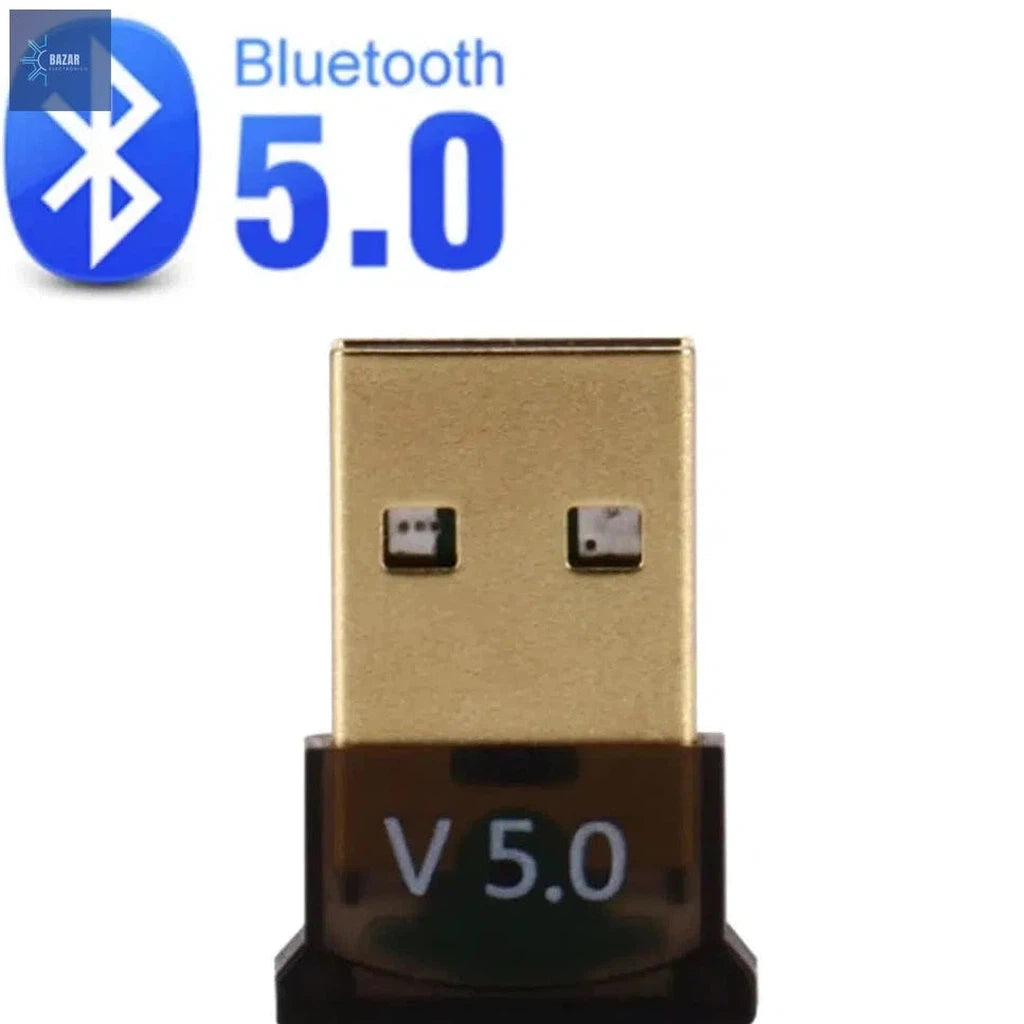 Adaptador USB Bluetooth 5.3: Conectividad Inalámbrica Rápida y Estable para PC y Portátiles-BAZAR ELECTRONICO-Bluetooth 5.0 Dongle-BAZAR ELECTRONICO