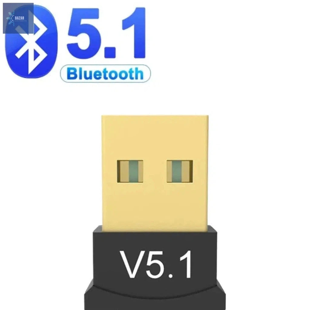 Adaptador USB Bluetooth 5.3: Conectividad Inalámbrica Rápida y Estable para PC y Portátiles-BAZAR ELECTRONICO-Bluetooth 5.1 Dongle-BAZAR ELECTRONICO