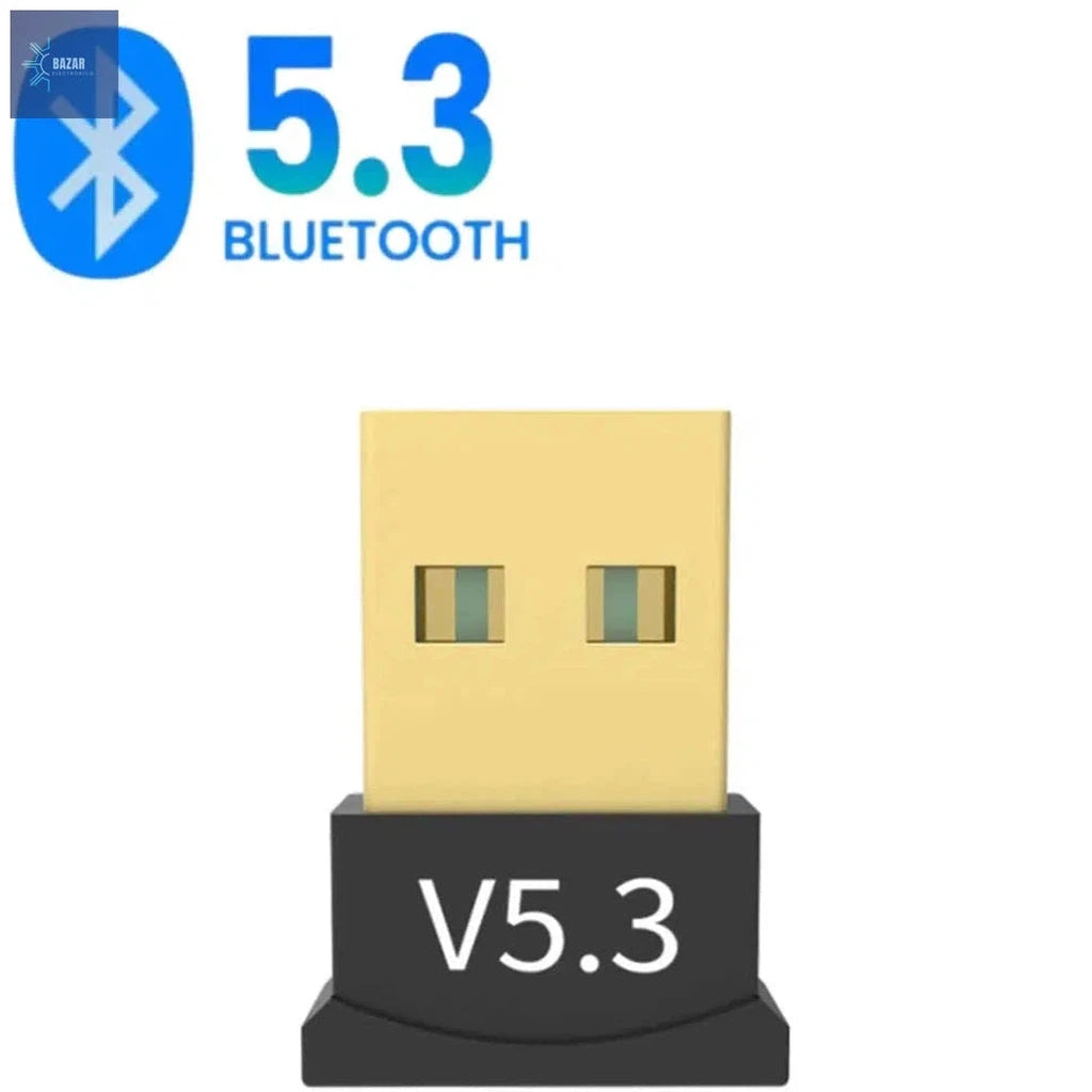 Adaptador USB Bluetooth 5.3: Conectividad Inalámbrica Rápida y Estable para PC y Portátiles-BAZAR ELECTRONICO-Bluetooth 5.3 Dongle-BAZAR ELECTRONICO