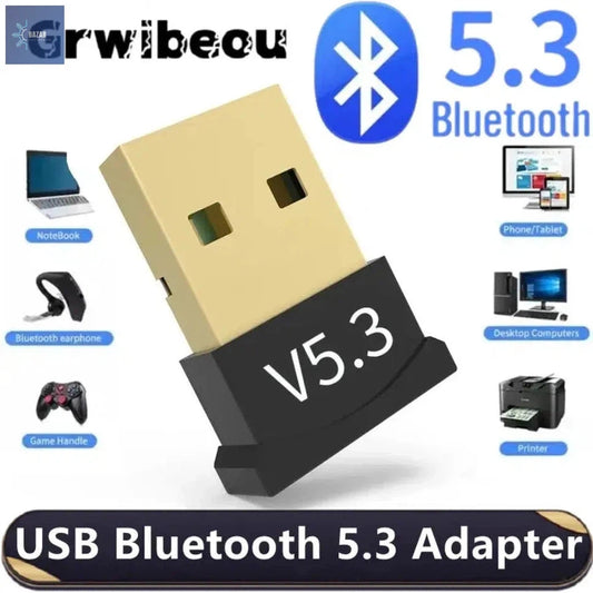 Adaptador USB Bluetooth 5.3: Conectividad Inalámbrica Rápida y Estable para PC y Portátiles-BAZAR ELECTRONICO-BAZAR ELECTRONICO