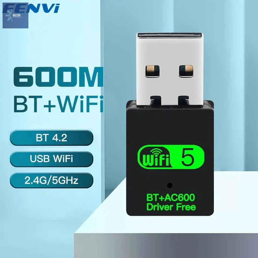 Adaptador USB WiFi y Bluetooth 2 en 1: Conexión Inalámbrica de Alta Velocidad y Emparejamiento Fácil-BAZAR ELECTRONICO-BAZAR ELECTRONICO