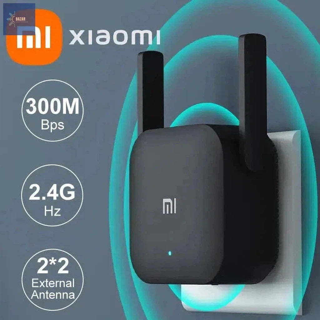 Amplificador Xiaomi WiFi Pro 300M: Expande Tu Cobertura con Conexión Estable y Rápida-BAZAR ELECTRONICO-EU Plug-Wifi Repeater Pro-BAZAR ELECTRONICO