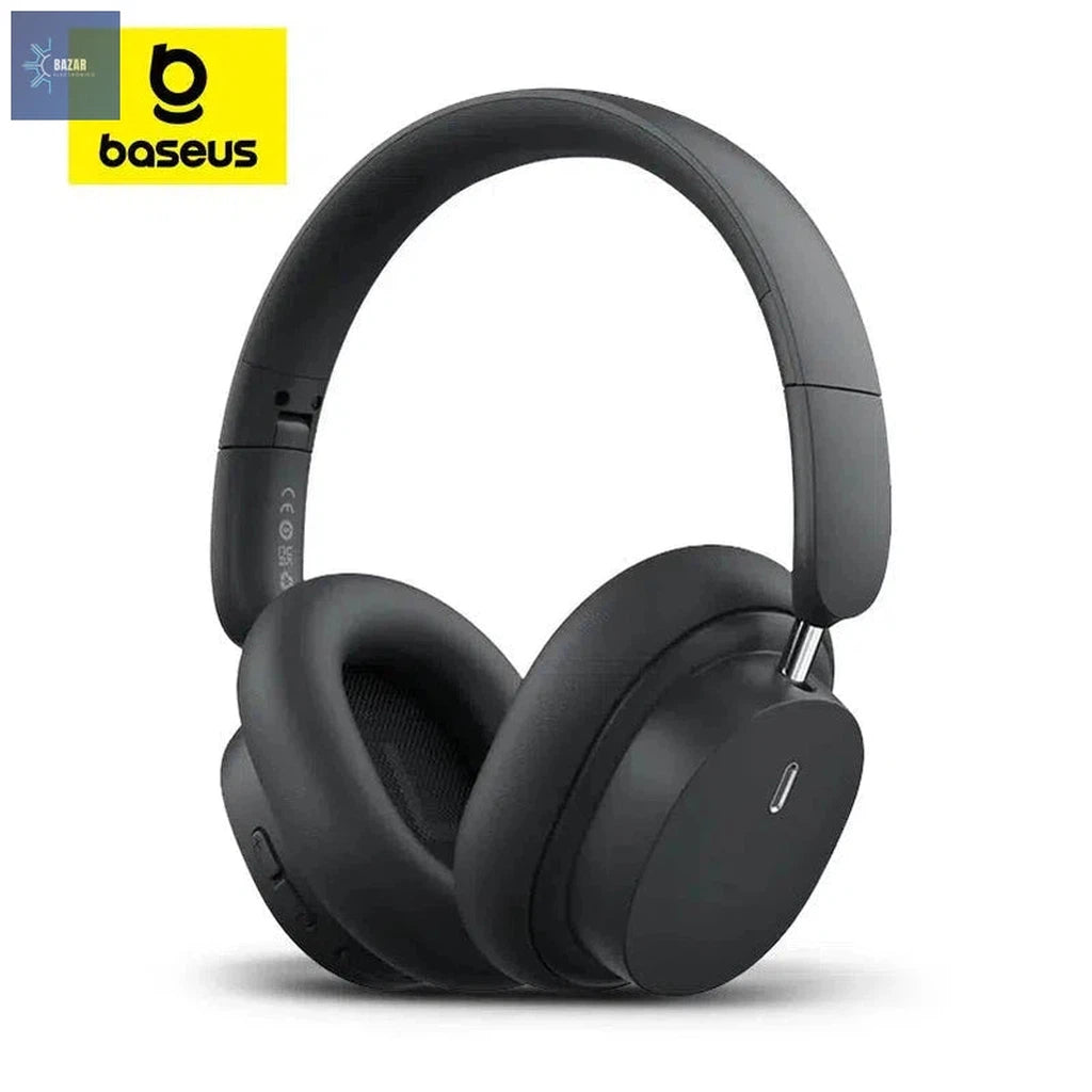 Auriculares Inalámbricos Baseus Bowie D05: Sonido Espacial 3D y Conexión Bluetooth 5.3 con 70 Horas de Batería-BAZAR ELECTRONICO-Black-BAZAR ELECTRONICO