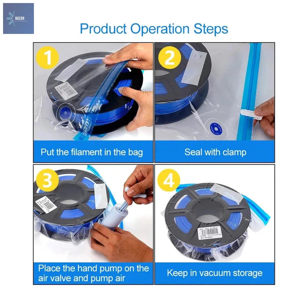 Bolsas de Vacío KINGROON para Filamentos 3D | Conservación Antihumedad y Reutilizables-BAZAR ELECTRONICO-BAZAR ELECTRONICO