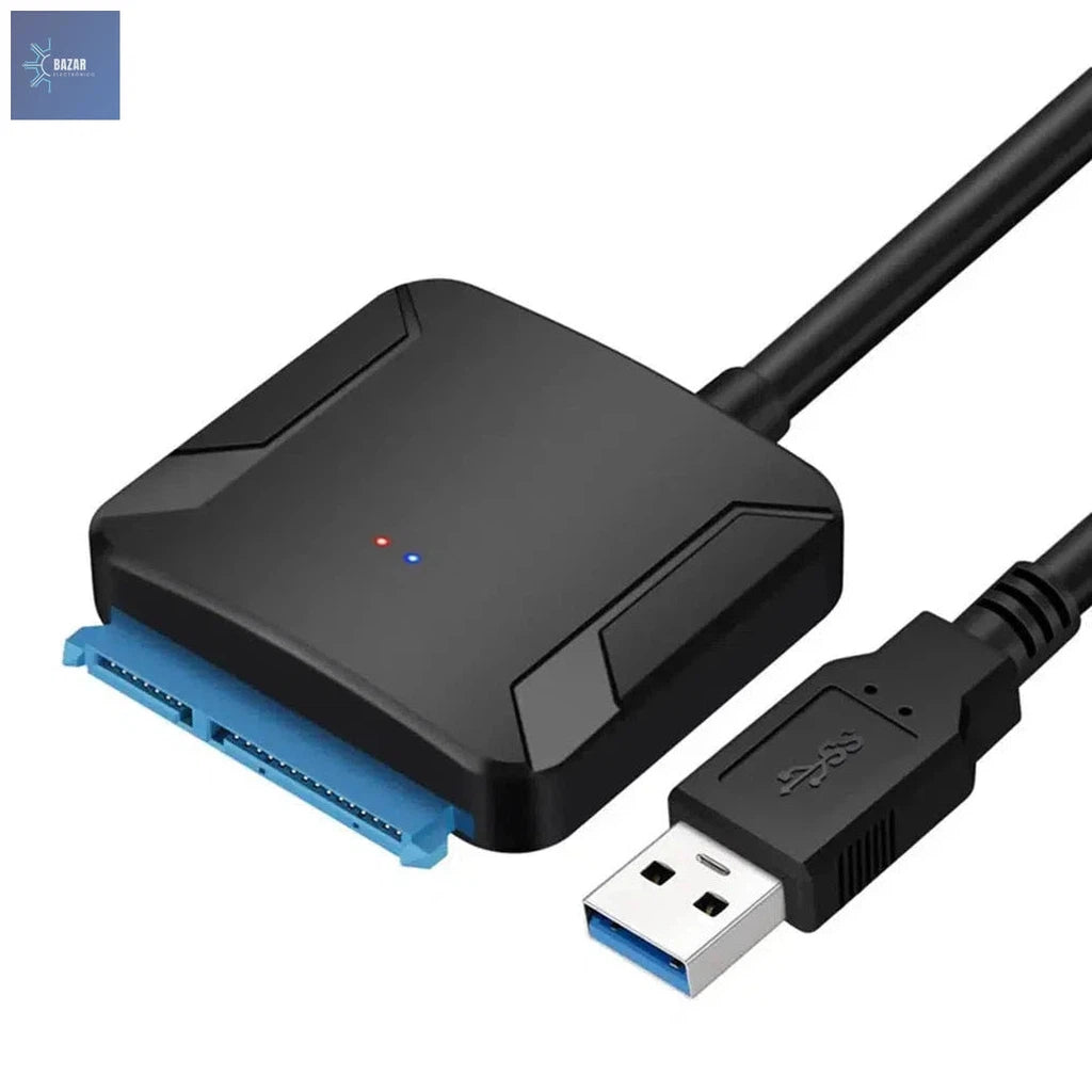 Cable Adaptador SATA a USB 3.0 con UASP | Transferencias Rápidas y Compatibilidad con SSD/HDD-BAZAR ELECTRONICO-Without Adapter-BAZAR ELECTRONICO