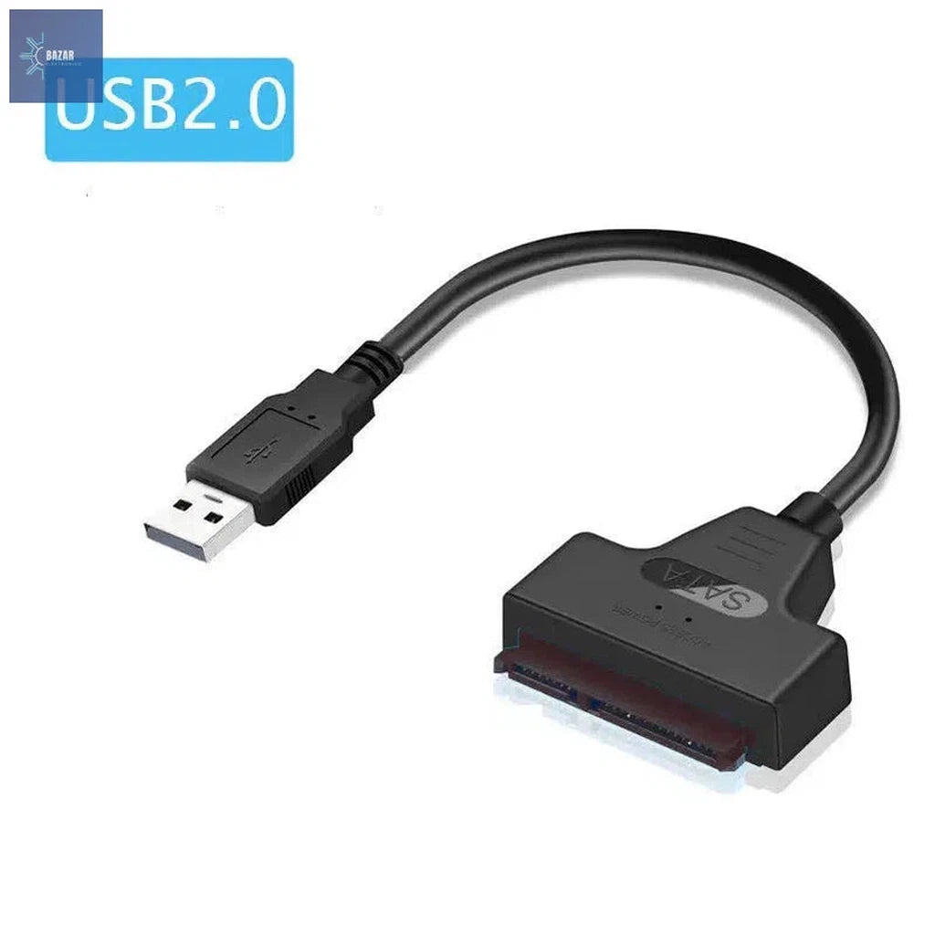 Cable SATA a USB 3.0 para HDD/SSD | Transferencia Rápida y Fiable con Velocidad de 6 Gbps-BAZAR ELECTRONICO-USB 2.0-BAZAR ELECTRONICO