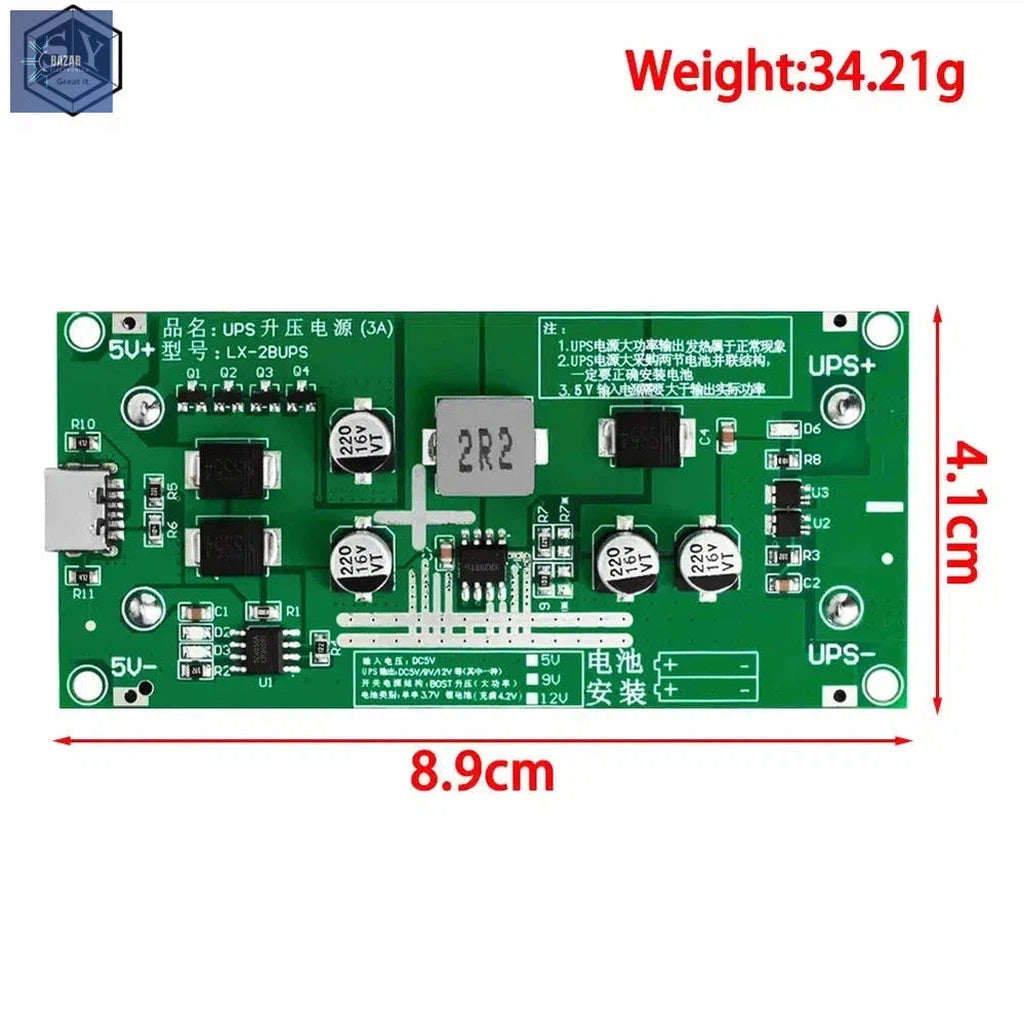 Cargador Rápido de Batería de Litio 18650 con Entrada Tipo-C | Módulo DC-DC 15W para Carga Segura y Eficiente-BAZAR ELECTRONICO-BAZAR ELECTRONICO