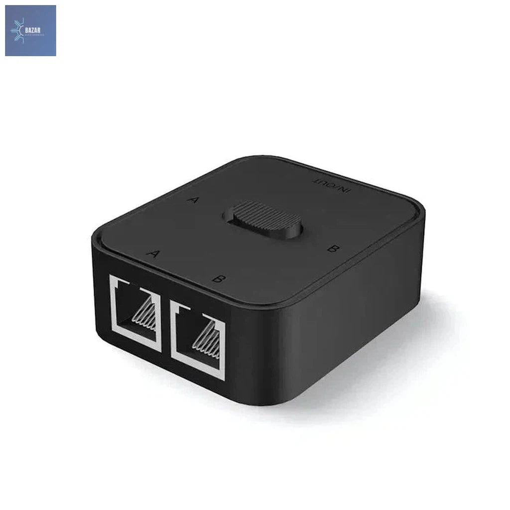 Conmutador de Red Gigabit RJ45 de 2 Puertos: Conexión Rápida y Eficiente para Hogar y Oficina-BAZAR ELECTRONICO-1000M 2Ports Black-BAZAR ELECTRONICO