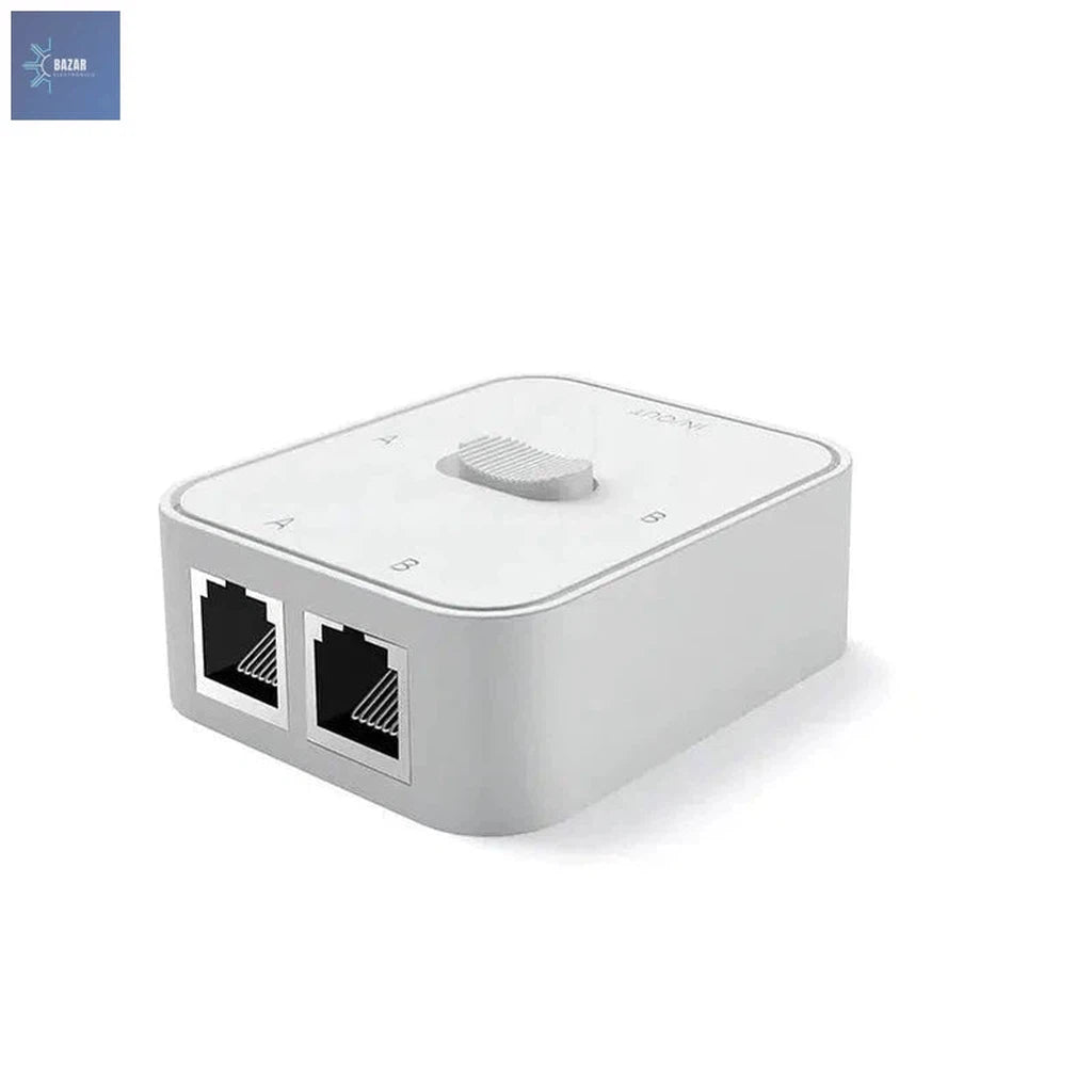 Conmutador de Red Gigabit RJ45 de 2 Puertos: Conexión Rápida y Eficiente para Hogar y Oficina-BAZAR ELECTRONICO-1000M 2Ports White-BAZAR ELECTRONICO