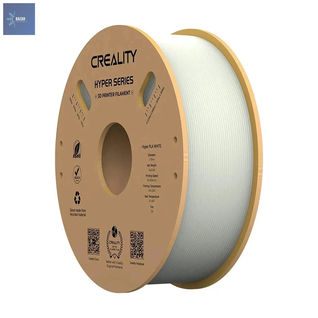 Creality Hyper Filamento PLA 1.75mm | Impresiones 3D Rápidas y de Alta Calidad-BAZAR ELECTRONICO-White-spain-BAZAR ELECTRONICO