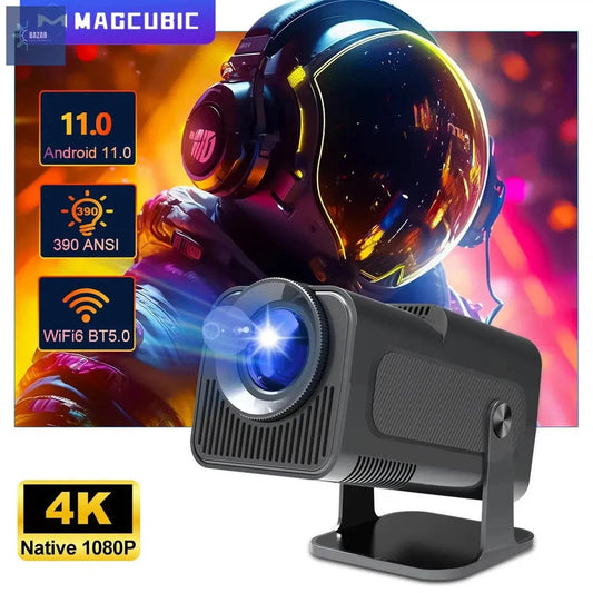 Disfruta de Cine en Casa con el Proyector Magcubic 4K: Android 11, WiFi 6 y Bluetooth 5.0-BAZAR ELECTRONICO-BAZAR ELECTRONICO