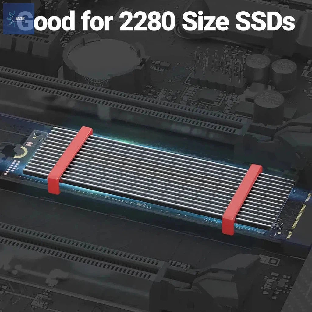 Disipador Térmico JEYI para M.2 SSD | Optimización de Rendimiento y Enfriamiento para SSD NVMe 2280-BAZAR ELECTRONICO-BAZAR ELECTRONICO