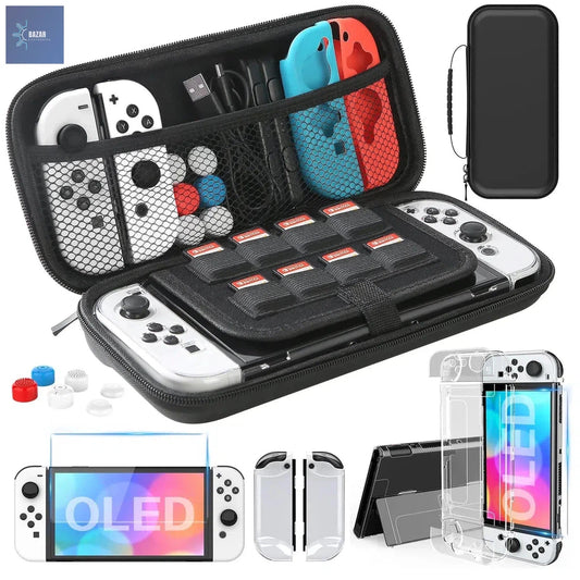 Estuche de Transporte 9 en 1 para Nintendo Switch y OLED: Protección Completa y Accesorios Esenciales para Jugadores-BAZAR ELECTRONICO-BAZAR ELECTRONICO