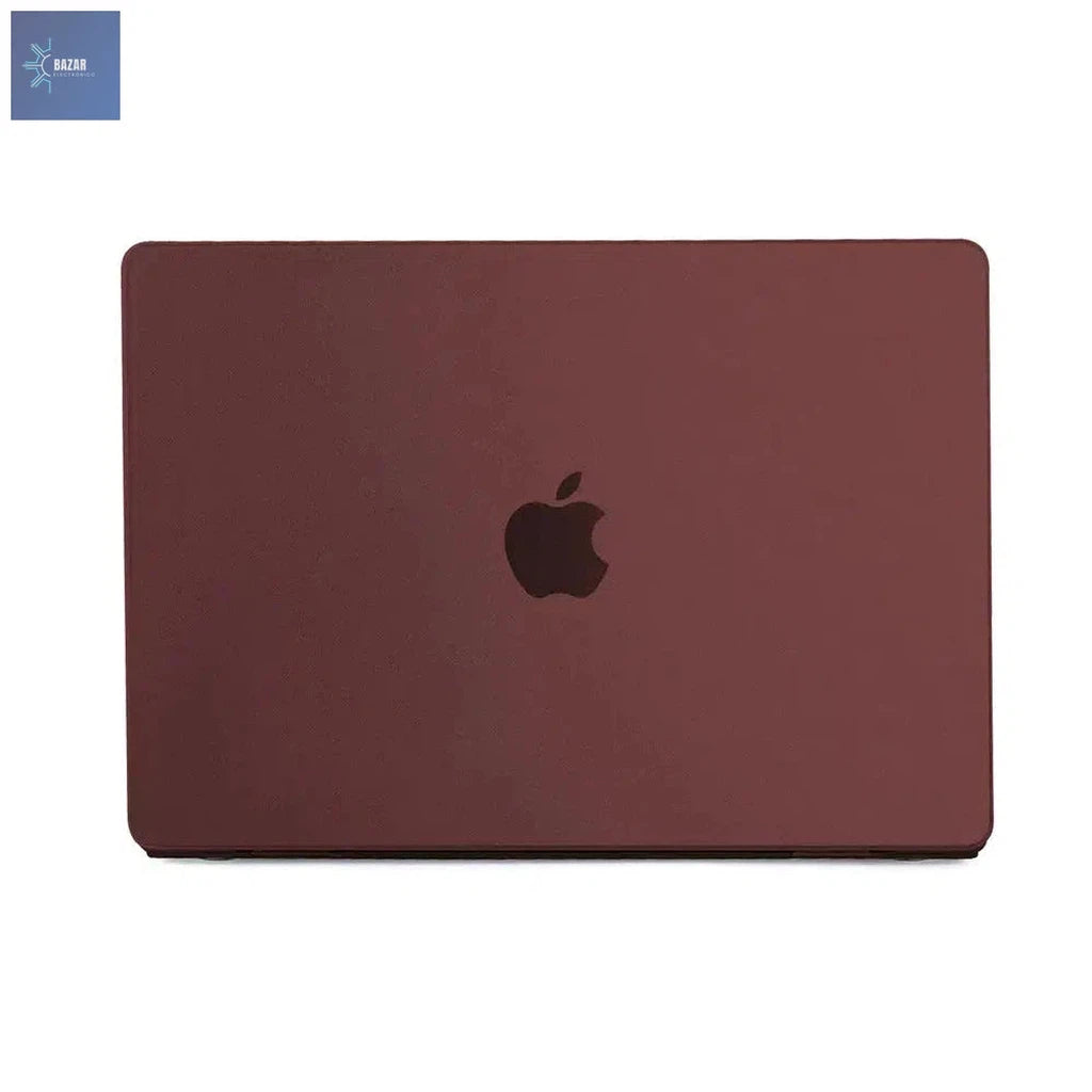 Funda Rígida Ultrafina para MacBook: Protección Ligera y Elegante para Modelos Pro y Air-BAZAR ELECTRONICO-Wine Red-M3 Pro14 A2918 A2992-BAZAR ELECTRONICO