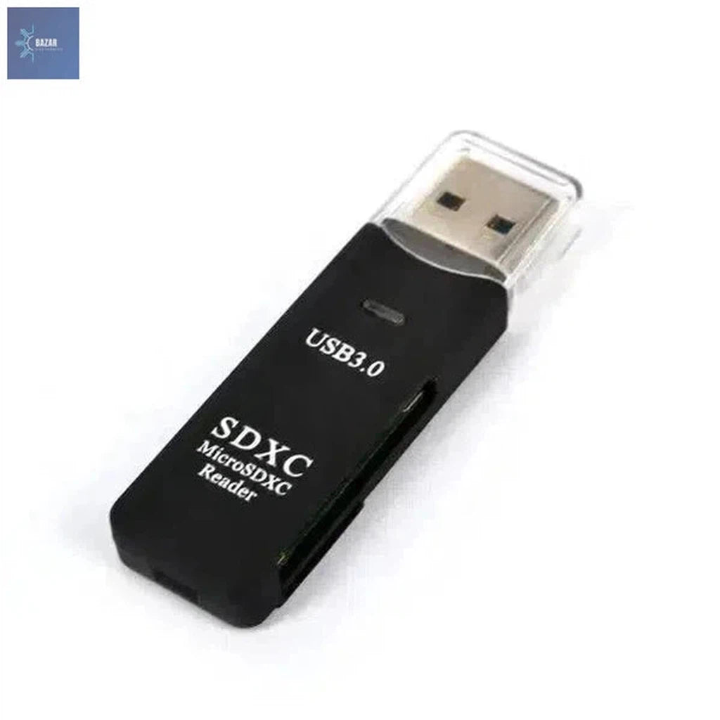 Mini Lector de Tarjetas USB 3.0 2 en 1 – Transferencia Rápida 5Gbps para Micro SD/TF, Compacto y Plug-and-Play"-BAZAR ELECTRONICO-black 3.0-BAZAR ELECTRONICO