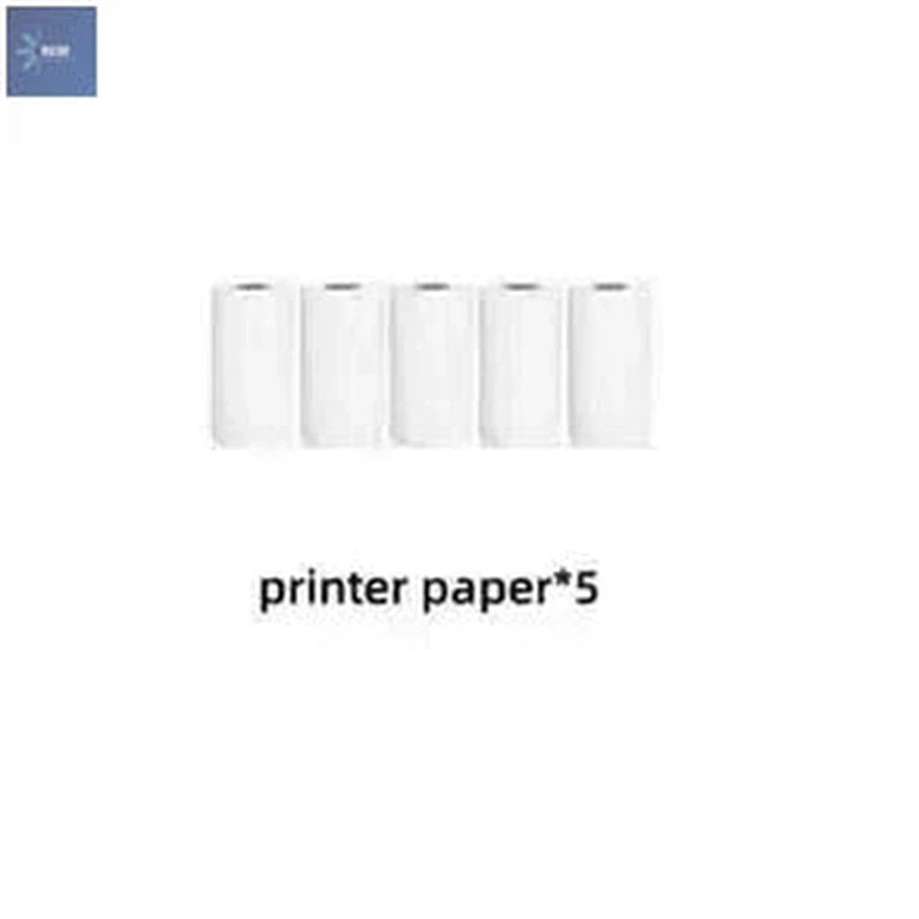 Papel Térmico para Impresoras de Bolsillo | Impresión Móvil Instantánea para Educación y Trabajo-BAZAR ELECTRONICO-5 rolls white paper-BAZAR ELECTRONICO