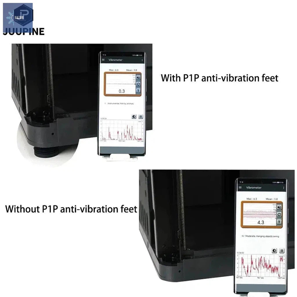 Pies Antivibración de Carbono para Impresoras 3D | Estabilidad y Protección para Bambolab P1S X1-BAZAR ELECTRONICO-BAZAR ELECTRONICO