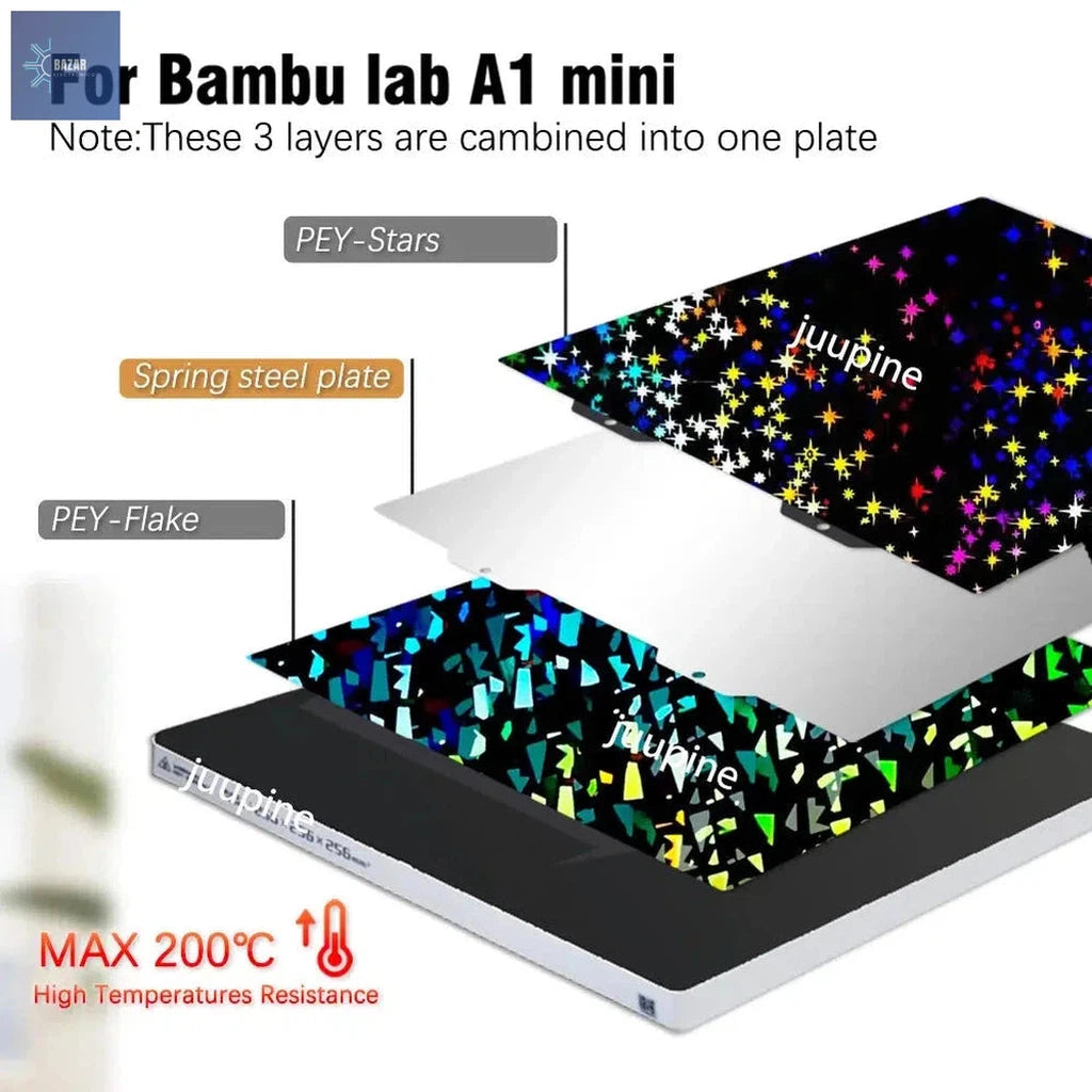 Placa de Construcción Doble Cara Bambu Lab A1 Mini | Superficie Duradera para Impresión 3D con PEI-BAZAR ELECTRONICO-BAZAR ELECTRONICO