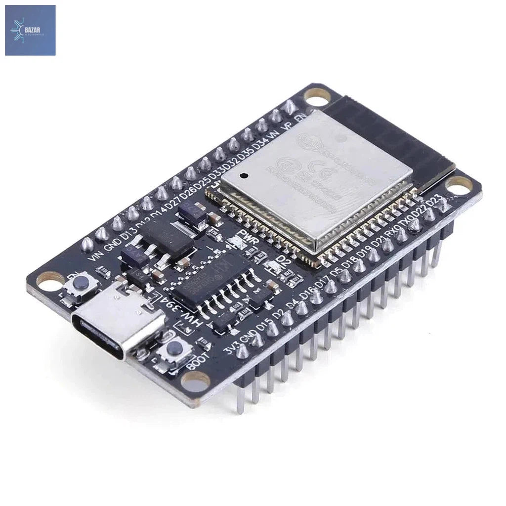 Placa de Desarrollo ESP32 con WiFi y Bluetooth | Solución Avanzada para Proyectos IoT y Automatización-BAZAR ELECTRONICO-Type C 30Pin-BAZAR ELECTRONICO