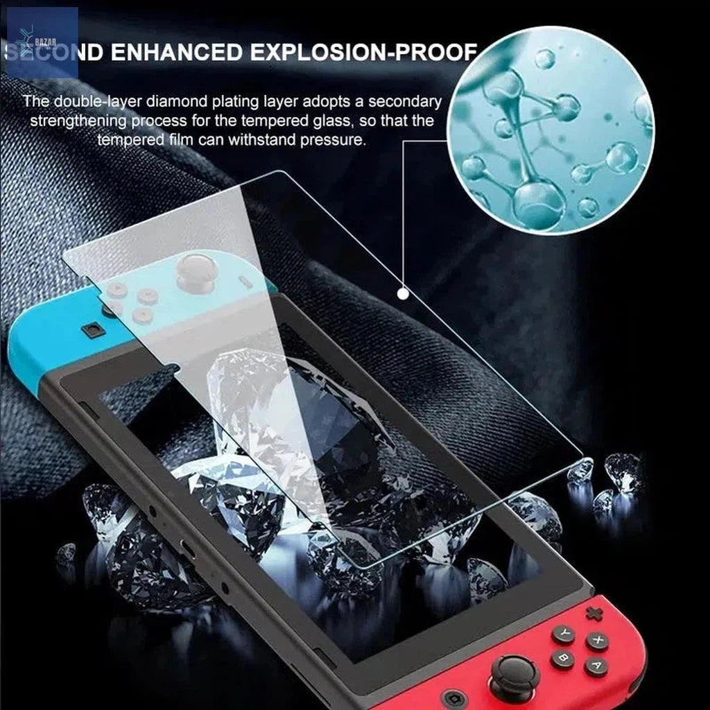 Protector de Pantalla de Vidrio Templado para Nintendo Switch, OLED y Lite: Protección Máxima y Visibilidad Clara-BAZAR ELECTRONICO-BAZAR ELECTRONICO