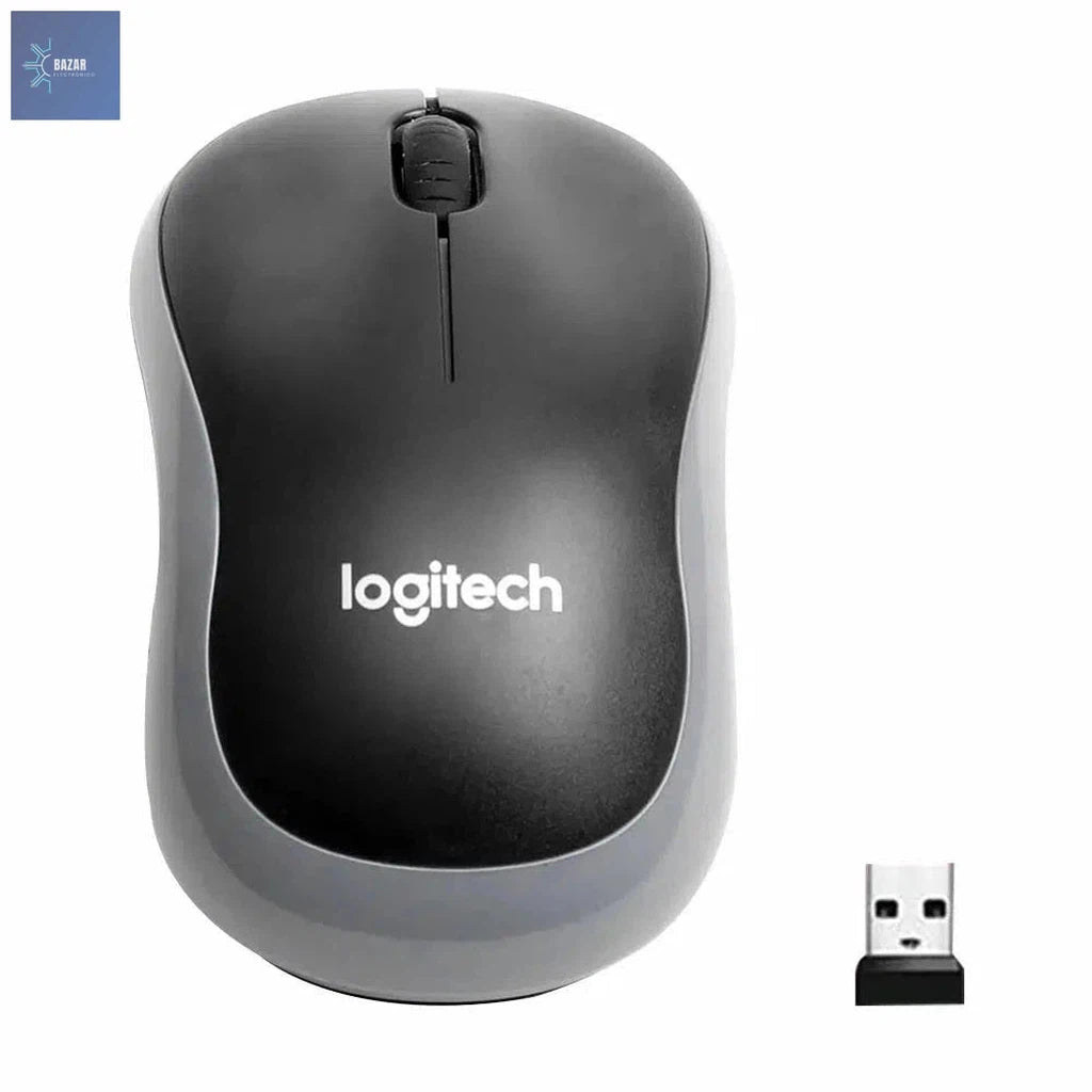 Ratón Inalámbrico Logitech M185 | Conectividad 2.4 GHz y Diseño Compacto para Uso Diario-BAZAR ELECTRONICO-GRAY-BAZAR ELECTRONICO