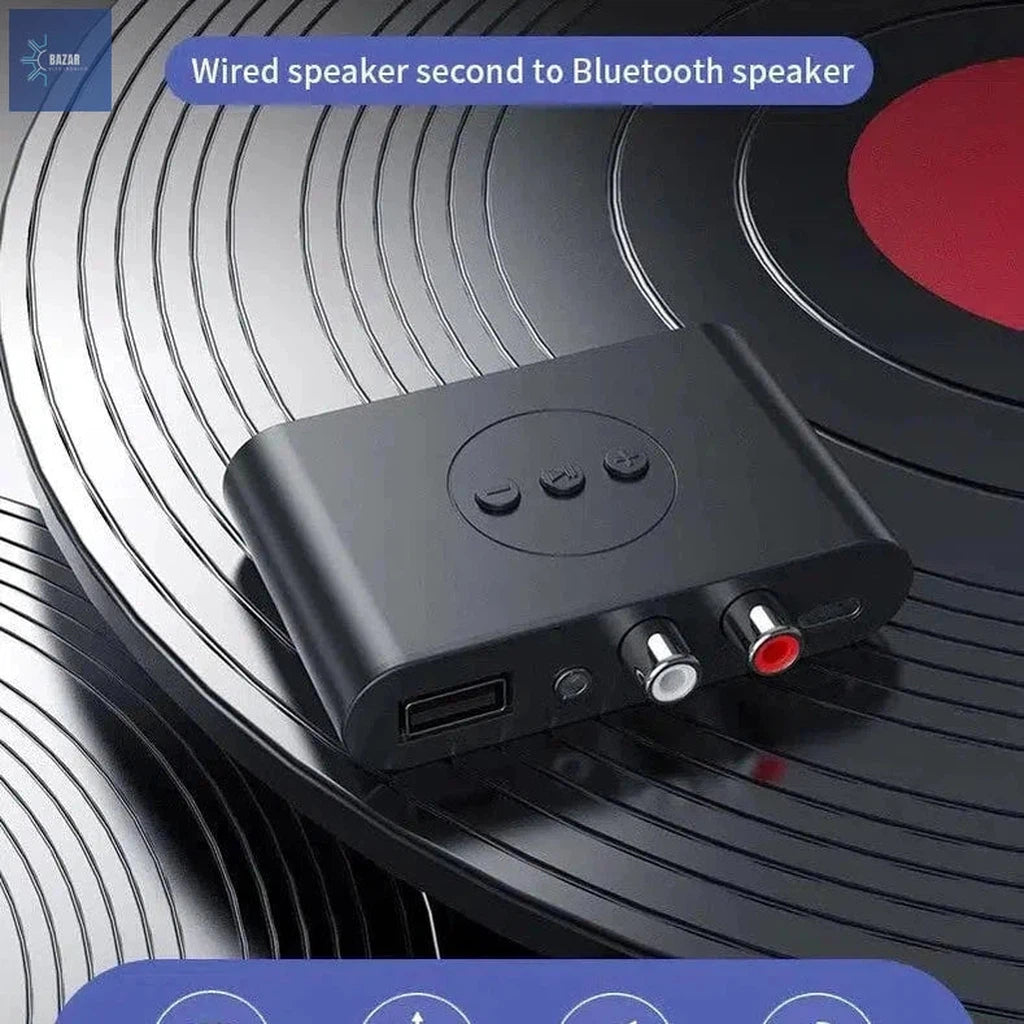 Receptor de Audio Bluetooth 5.0: Convierte tu Sistema de Sonido en Inalámbrico con Conexiones AUX, RCA y USB-BAZAR ELECTRONICO-BAZAR ELECTRONICO