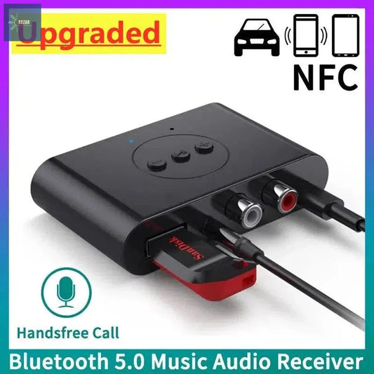 Receptor de Audio Bluetooth 5.0: Convierte tu Sistema de Sonido en Inalámbrico con Conexiones AUX, RCA y USB-BAZAR ELECTRONICO-BAZAR ELECTRONICO