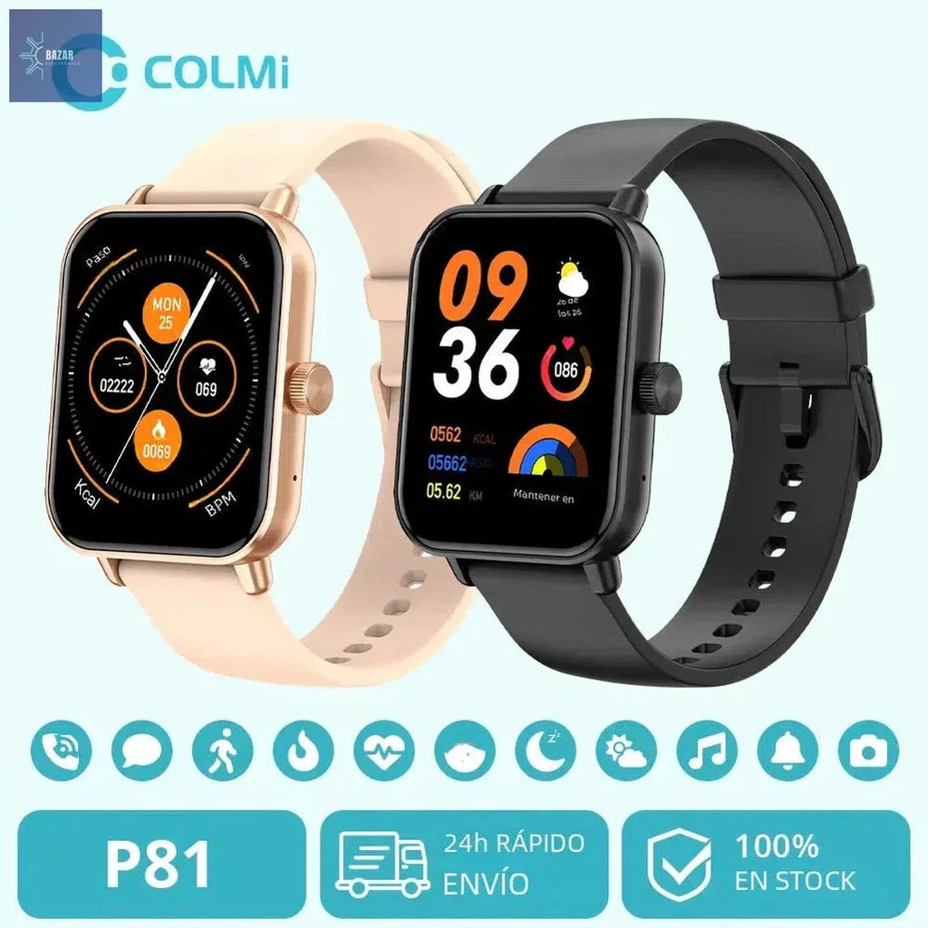 Reloj Inteligente COLMI P81: Estilo, Llamadas Bluetooth y Más de 100 Modos Deportivos-BAZAR ELECTRONICO-BAZAR ELECTRONICO