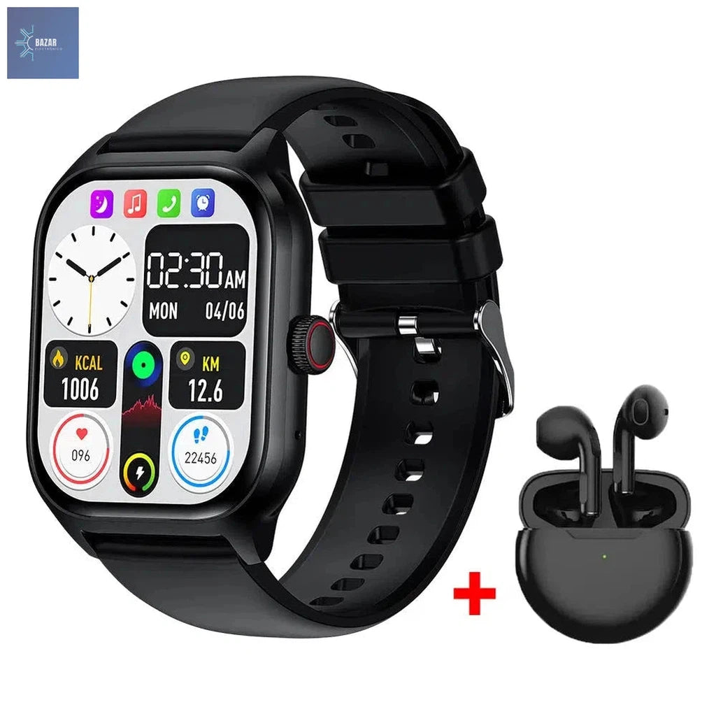 Reloj Inteligente LEMFO LT10: Llamadas Bluetooth, Monitoreo de Actividad y Resistencia al Agua-BAZAR ELECTRONICO-add pro6 black-BAZAR ELECTRONICO