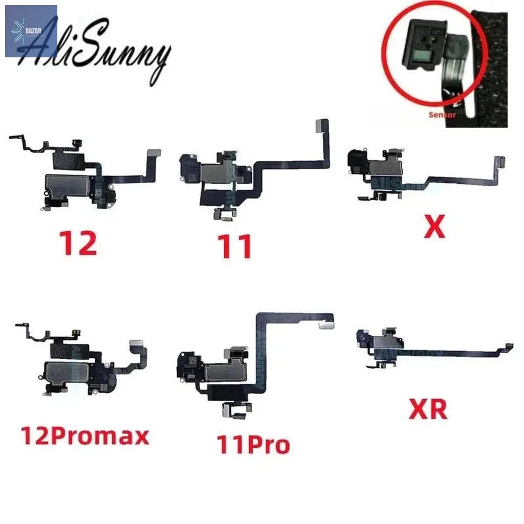 Repuesto de Auricular Frontal y Sensor de Proximidad para iPhone 11/12/X/XS/XR | Solución para Fallos de Audio y Detección-BAZAR ELECTRONICO-BAZAR ELECTRONICO
