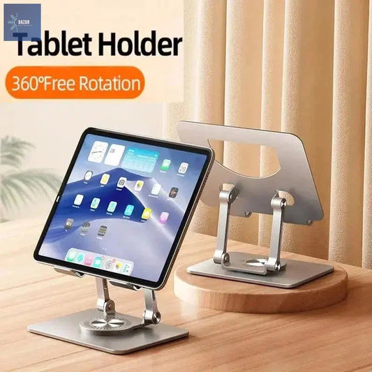 Soporte Giratorio 360° para Tableta de 4.7 a 12 Pulgadas | Ajustable y Plegable para iPad Pro, Air y Mini-BAZAR ELECTRONICO-BAZAR ELECTRONICO