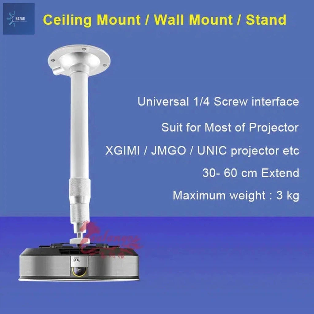 Soporte de Techo Universal Salange: Montaje Estable y Ajustable para Proyectores LED-BAZAR ELECTRONICO-BAZAR ELECTRONICO