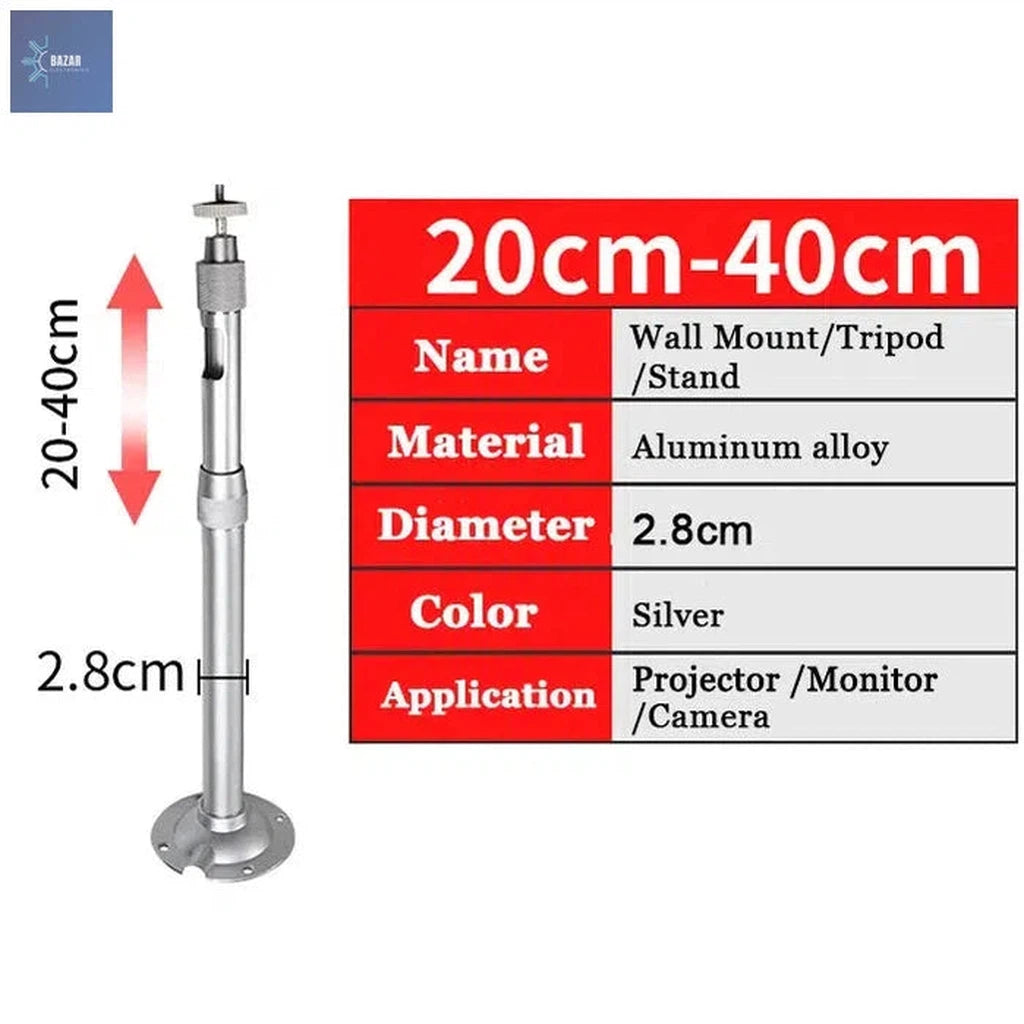 Soporte de Techo Universal Salange: Montaje Estable y Ajustable para Proyectores LED-BAZAR ELECTRONICO-20-40cm-BAZAR ELECTRONICO