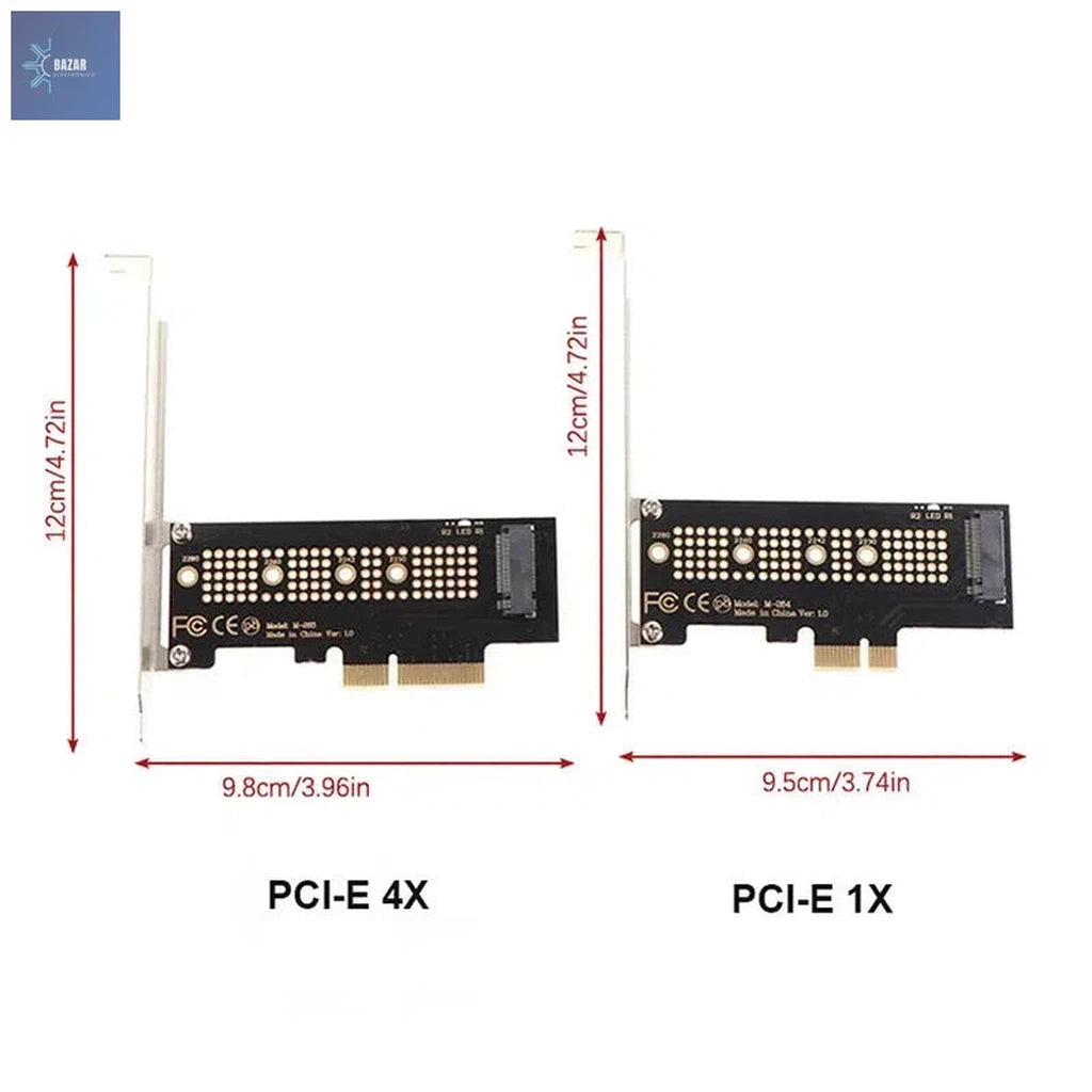 Tarjeta Adaptadora M.2 NVMe a PCIe 4.0 X1/X4 | Expansión de Almacenamiento con Velocidad de 64Gbps-BAZAR ELECTRONICO-BAZAR ELECTRONICO