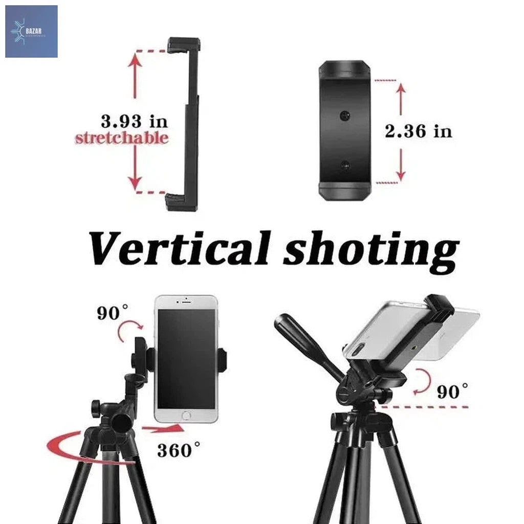 Trípode de Aluminio de 40 Pulgadas para Teléfonos y Cámaras: Estabilidad, Ligero y Portátil para Fotografía y Vlogs en Cualquier Lugar-BAZAR ELECTRONICO-BAZAR ELECTRONICO